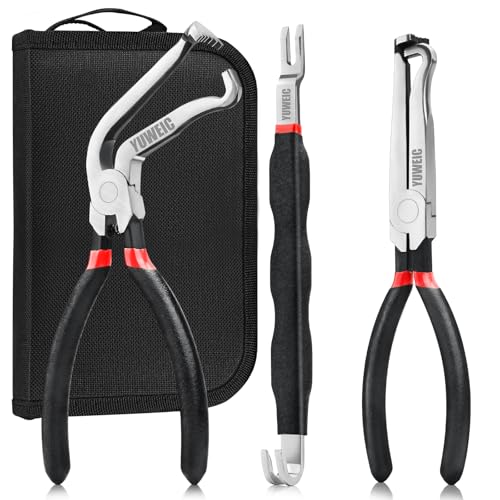 3PCS Automotive Wire Connector Removal Tool Kit - Electrical Disconnect Pliers Set Locking Tab Disconnect for Car Sensors, Wiring Harnesses, Ergonomic Non-Slip Handle - size: 3