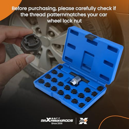 maXpeedingrods 22Pcs Wheel Locking Nut Key Kit Fit for BMW