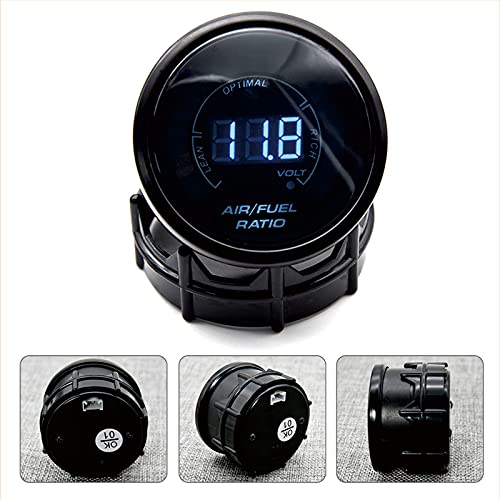 ARTILAURA 2-1/16" 52mm Air/Fuel Ratio Gauge LED Digital Display with Narrowband O2 Oxygen Sensor Car Gauge for 12V Car