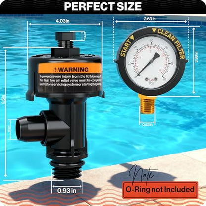 Swimables 98209800 Air Relief Valve Compatible with Pentair Pool Filter | Compatible with Pentair Pool Products FNS, Clean and Clear, Quad DE and 2000/4000 Series Filters - style: Air Relief Valve