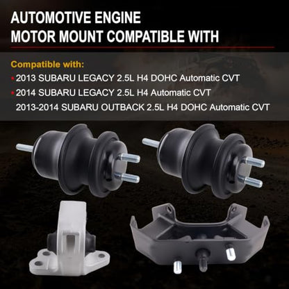Motor Mount Kit for 2013-2014 Legacy Outback 2.5L - size: A6743 A6745 A6729 A6729