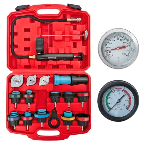 SIXIWANZI Coolant Pressure Tester Kit, Radiator Leak Detector