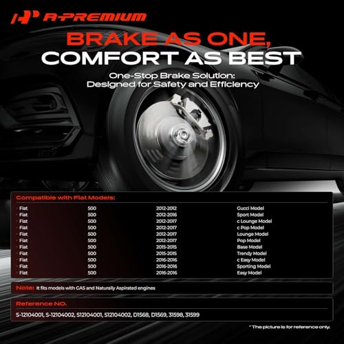 A-Premium Front and Rear Drilled Slotted Brake Rotors and Ceramic Pads Kit