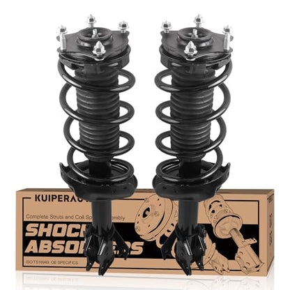 KUIPERAUTO Pair Front Complete Strut Spring Assembly 11605 11606 1333365L 1333365R Compatible for 2007-2014 Honda CR-V CRV 2.4L - size: 2x Front Struts, style: 2007-2011