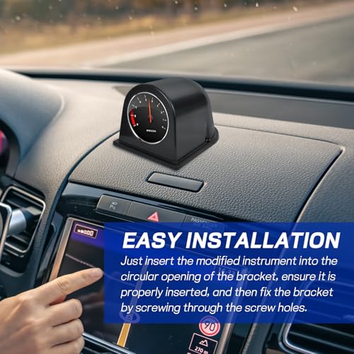 wuyaoyao Universal 2" 52mm Single Hole Dash Gauge Pod Holder, Black - color: Black, size: 1-Hole