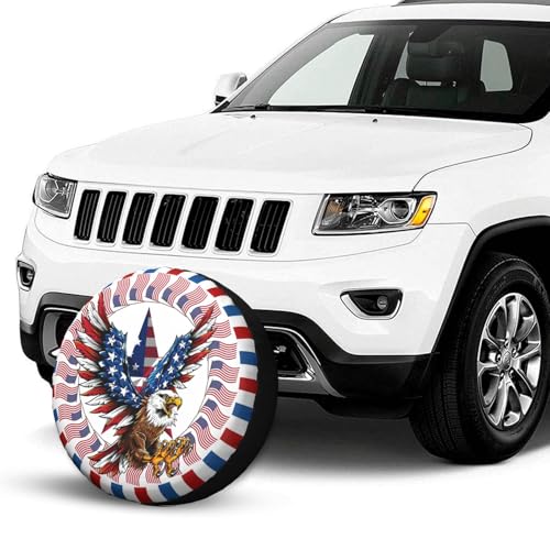 American Eagle Spare Tire Cover Waterproof Sun Protection Fit 15 Inches - color: Eagle, size: 15 inch