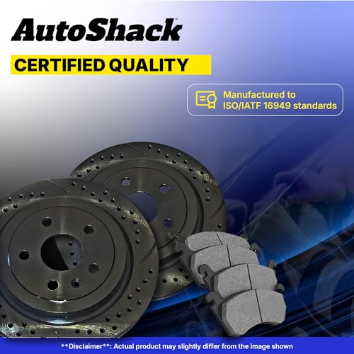 AutoShack Front & Rear E-Coated Rotors & Ceramic Pads for VW Jetta 2006 - style: NightGuard & Pad