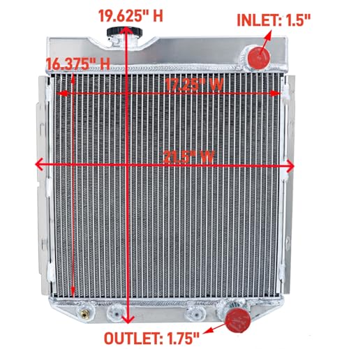 3 Row Radiator Fan Shroud For Ford Mustang Falcon Comet 1964-1966 - size: 3 Row Radiator/w Cap+Shroud Fan+Relay Kit