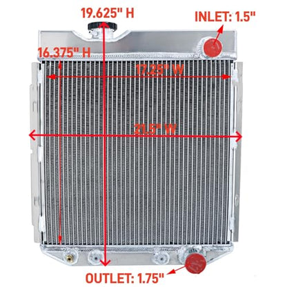 3 Row Radiator Fan Shroud For Ford Mustang Falcon Comet 1964-1966 - size: 3 Row Radiator/w Cap+Shroud Fan+Relay Kit