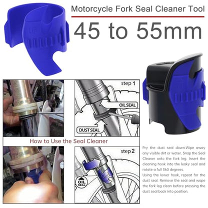 Fork Seal Saver & Oil Level Syringe Gauge Kit, Suspension Repair Tool Kit - color: Blue