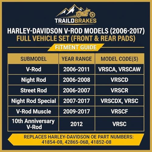 Traild Ceramic Brake Pads for Harley-Davidson V-Rod 2006-2017 Front & Rear