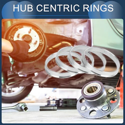 Hub Centric Rings, 63.4mm ID to 67.1mm OD Vehicle Wheel Hubrings Aluminum Alloy, 4 Pcs - size: 63.4mm to 67.1mm