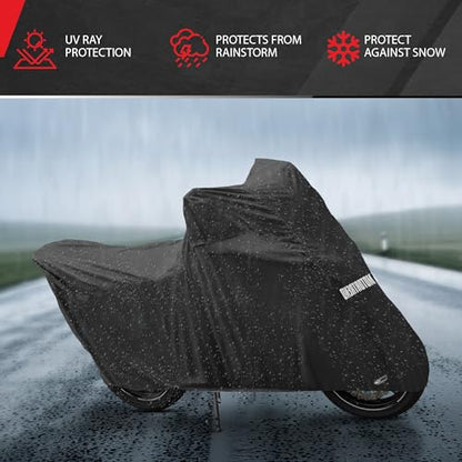 Motor Trend SportsFlex All Weather Waterproof Motorcycle Cover Breathable Durable Protection XL: 97" x 41" x 50" - size: Large: 97" x 41" x 50"