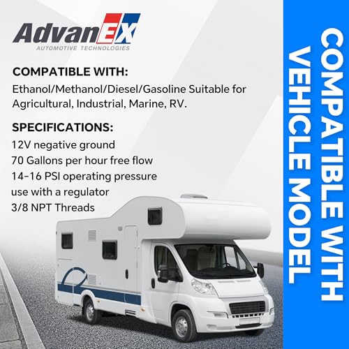 P4600HP Inline Universal Electric Fuel Pump Compatible with Ethanol/Methanol/Diesel/Gasoline Suitable for Agricultural, Industrial, Marine, RV
