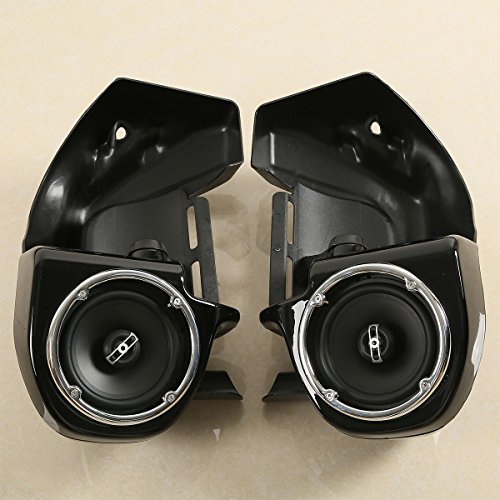 XFMT Lower Vented Leg Fairing W/ 6.5" Speakers for Harley Touring 1983-2013 Road King Electra Street Glide Ultra Classic - color: W/ Speakers For '83-‘13