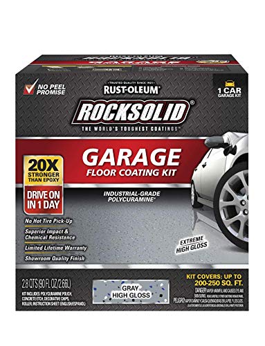 RockSolid Garage Floor Coating Kit, Gray, 1 Car Kit - color: Gray, size: 1 Car