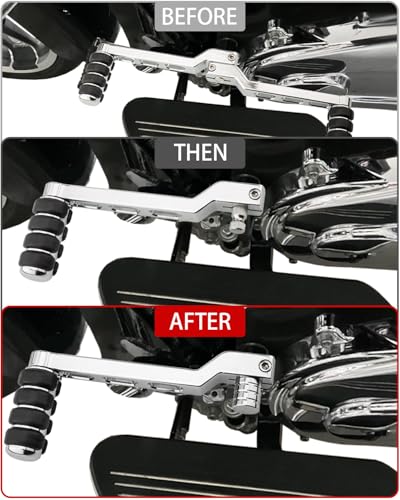 Heel/Toe Shifter Shaft Cap End Cover Compatible with Harley 1986-2017 FL Softail, 1988-2025 Touring Road King Street Electra Glide, 2008-later Trike Models (Chrome) - color: Chrome