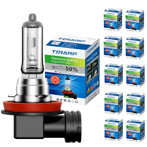 H11 Headlight Bulbs, 10Pcs 12V 55W H11 Halogen Bulbs Replacement for Car Truck Headlight Bulb, 3800K Amber Yellow - color: Amber 3800K, size: 10Pcs - H11 H8