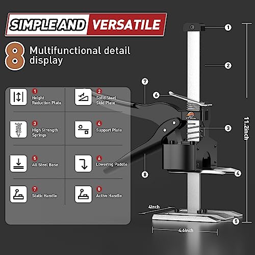 XClifes Labor Saving Arm Jack, 2 Pack Furniture Lifter Tool, Black - color: Black