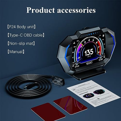 OBD2 Gauge Display, Head up Display for Car, Digital Speedometer for Car
