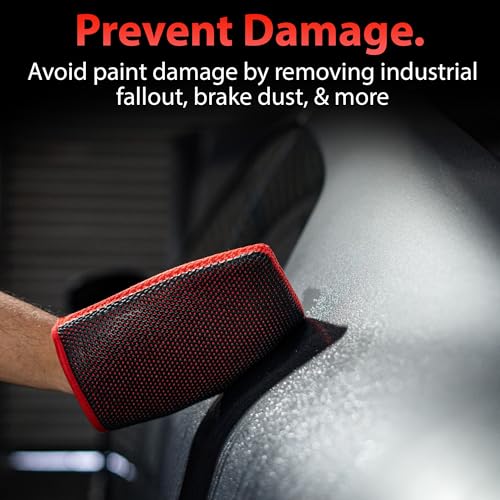 Adam's Polishes Clay Mitt - Medium Grade Clay Bar Infused Mitt | Car Detailing Glove Quickly Removes Debris from Your Paint, Glass, Wheels, & More - size: Red - 1pk