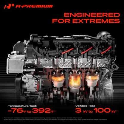 A-Premium 5MM Spark Plug Wires Set of 4 Compatible with Toyota & Geo