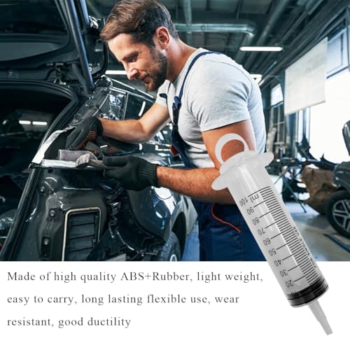 Hydraulic Disc Brake Bleed Tool, 100ML Syringe Motorcycle Brake Oil Fluid Extractor Bleeder with 50cm Hose, Hydraulic Disc Brake & Clutch Bleeding Kit for Motorcycle Scooter