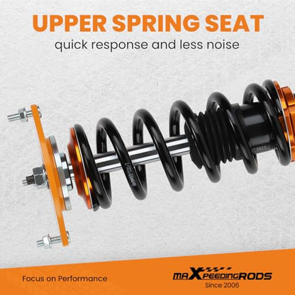 maXpeedingrods Coilovers for Volvo S70 1998-2000, for Volvo 850 1992-1997, Height Adjustable Coilovers Suspension Kit, Preset Damping Shock Absorber Struts, Amortiguador Lowering Kit Gold