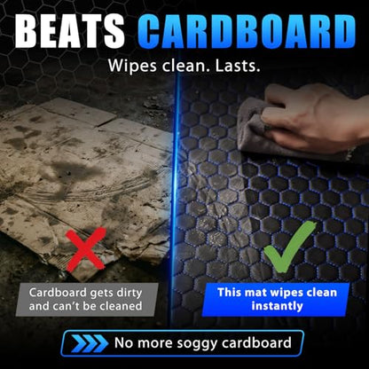 Magic Rolling Creeper Mat Portable Mechanics Mat - color: Blue & Black
