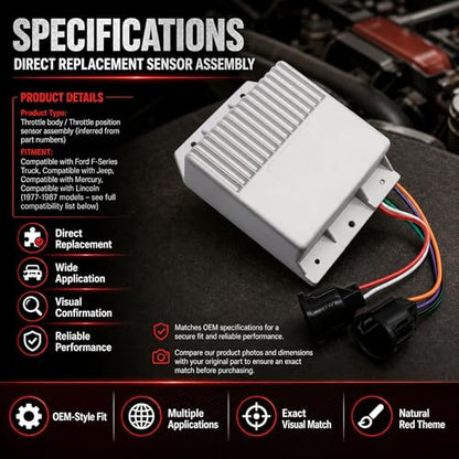 JA&MIU LX203 Ignition Control Module Compatible with 1976 - 1989 Ford Cars