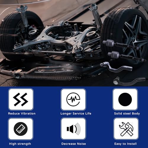 4PC ES800239 ES800240 EV800246 Tie Rods for Honda Civic 2006-2011 1.8L