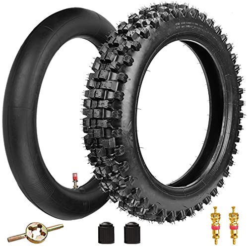 FVRITO 90/100-14 3.00-14 Knobby Tire and Inner Tube for 125cc 140cc CR80R CR85R CRF80F CRF125F CRF150R XR80R YZ80 YZ85 TTR125 Apollo RFZ X18 TaoTao ATD125 DB17 KLX125 85 SX XC