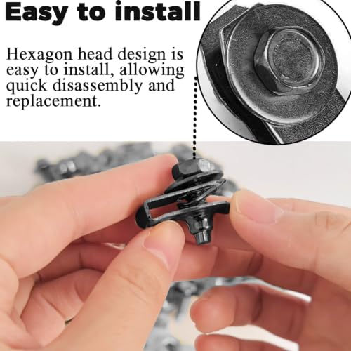 100PCS M6-1.0 Body Bolts & U Nuts Kits for Engine Cover Bumper Fender Liner, Metal Rust-Resistant Automotive Body Screws Clips (50 Sets), Black - color: Black