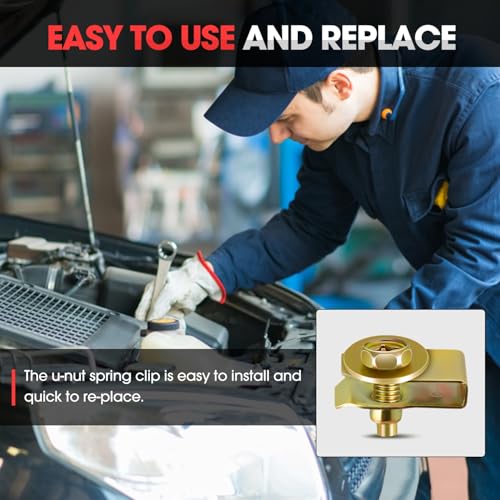 DNA Motoring 20pcs M6 Extruded U Nut & Body Bolts Screw Kits, Body Bolts Screw Kits for GM Ford Chevy Buick Chrysler Cadillac Body Fender Bumper Radiator, TOOLS-00736 - style: 20pcs