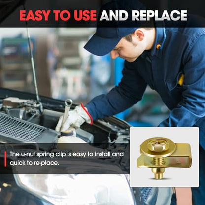 DNA Motoring 20pcs M6 Extruded U Nut & Body Bolts Screw Kits, Body Bolts Screw Kits for GM Ford Chevy Buick Chrysler Cadillac Body Fender Bumper Radiator, TOOLS-00736 - style: 20pcs