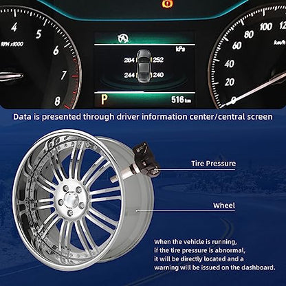 4Pcs TPMS Tire Pressure Monitoring System Sensor 433 MHz OBD/Auto Re-learn Adaptation Compatible with BMW 335i 328i 435i Mini Replaces 36106798872 6798872 36106890964 36106874830 - color: TPMS-36106798872