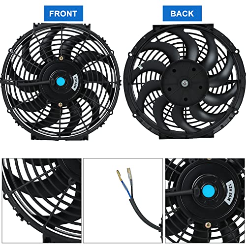 14 Inch Universal Slim Fan Push Pull Electric Radiator Cooling Fan - size: 14inch 90W