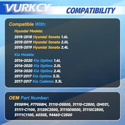 Vurkcy Electric Fuel Pump Module Assembly for Hyundai & Kia, Replace E9389M