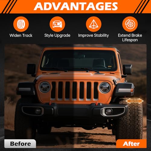 GAHA 5x5.5 Wheel Spacers 5 Lug with M14x1.5 Thread Studs Compatible for Ram 1500 2012-2018, 108mm Hub Bore 5x139.7mm Forged Wheel Adapters 2", 2PCS - color: 5x139.7mm-108mm-2PCS