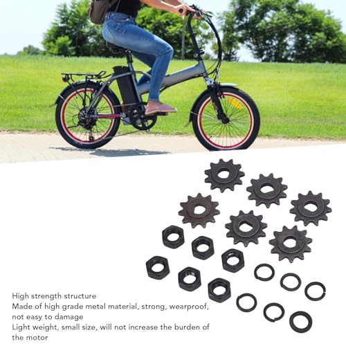 25H Chain Motor Sprocket Kit, 11T Reliable Metal with D Hole Nut and Spring, 10mm Inner Diameter for Motorcycle Dirt Bike ATV, 6 Pack Stable Performance Sprocket Set.