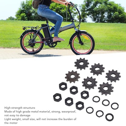 25H Chain Motor Sprocket Kit, 11T Reliable Metal with D Hole Nut and Spring, 10mm Inner Diameter for Motorcycle Dirt Bike ATV, 6 Pack Stable Performance Sprocket Set.