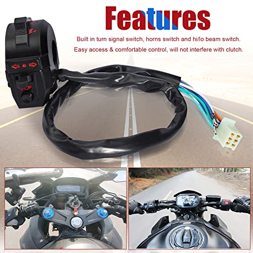 Control Turn Signal Horn Light Low High Beam Left Switch for Dirt Bike ATV Suzuki Yamaha Kawasaki Kymco Polaris Universal 520 450 530 500 wr wrf xr 600 650 dr drz 7/8inch Handlebar