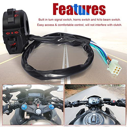 Control Turn Signal Horn Light Low High Beam Left Switch for Dirt Bike ATV Suzuki Yamaha Kawasaki Kymco Polaris Universal 520 450 530 500 wr wrf xr 600 650 dr drz 7/8inch Handlebar