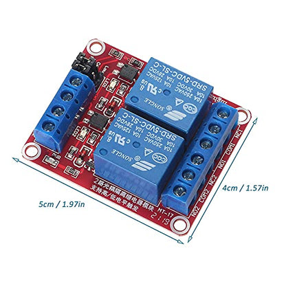 4pcs DC 5V Relay Module 2 Channel Relay Board with Optocoupler Support High or Low Level Trigger - size: 2 Channel - 5V