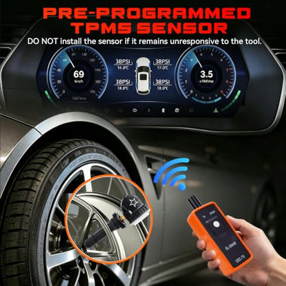 TPMS Sensors, 4PCS GM 433MHz Tire Pressure Sensors with 50448 Relearn Tool - size: 13598773