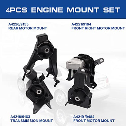 Engine Motor and Trans Mounts Compatible with 2003-2008 Corolaa（1.8L） - size: Toyota Corolla2003-2008