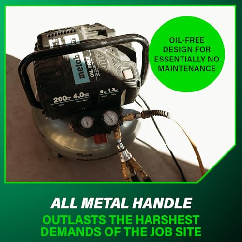 Metabo HPT Portable Pancake Air Compressor, 6 Gallon 200 PSI, EC914S - style: 6-Gallon Pancake, 200 PSI