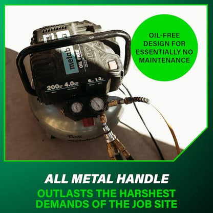 Metabo HPT Portable Pancake Air Compressor, 6 Gallon 200 PSI, EC914S - style: 6-Gallon Pancake, 200 PSI