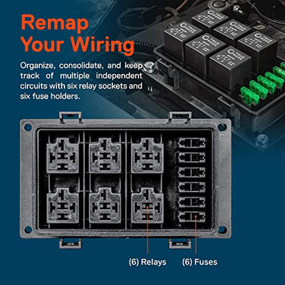 True MODS 12V Automotive Waterproof Fuse Relay Box 5-Pin Relay Block Kit - style: Fuse/Relay Kit