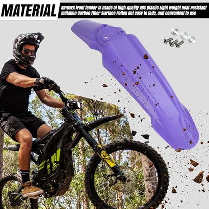 Dirt Bike Front Fender,Dirtbike Front Fender for Sur Ron/Surron/Light Bee/X160/X260, Purple (Not Fits RST Fork) - style: Purple